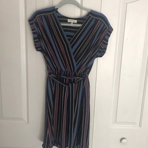 Blue, Black, and Purple stripes Dress.